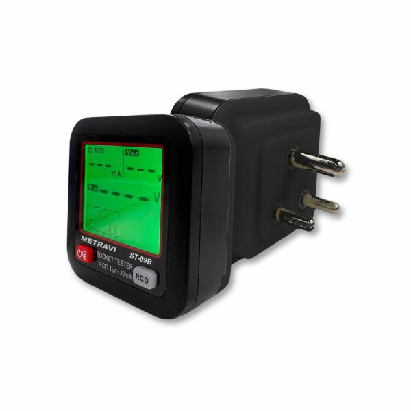 Metravi ST-09B New Socket Polarity Tester Front and Back View