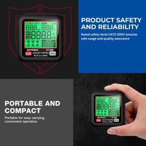 Metravi ST-09B Socket Polarity and Earth Leakage Tester ensures safety and reliability