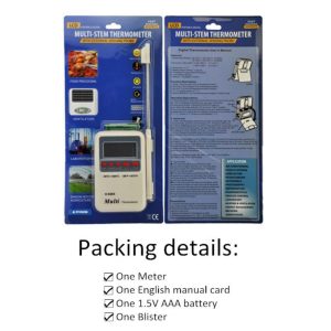 Metravi ST-9283B Digital Thermometer Packing and Specifications