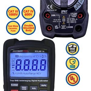 Metravi Pro Solar-1A Digital TRMS Multimeter for Solar features and specifications