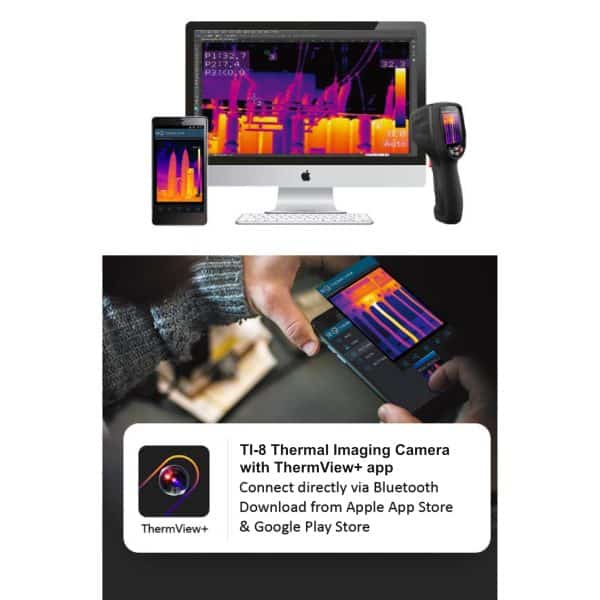 Metravi TI-8 Thermal Imager features a free Smartphone App for data logging and analysis