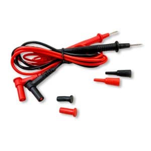 Metravi TL-74 Silicon Test Leads with caps off