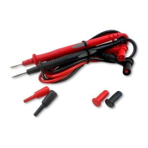 Metravi TL-75 Silicon Test Leads with caps off