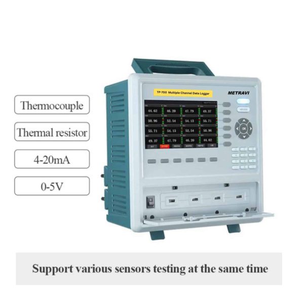 Metravi TP-700 Multi-channel Data Logger with IoT can support various sensors at the same time