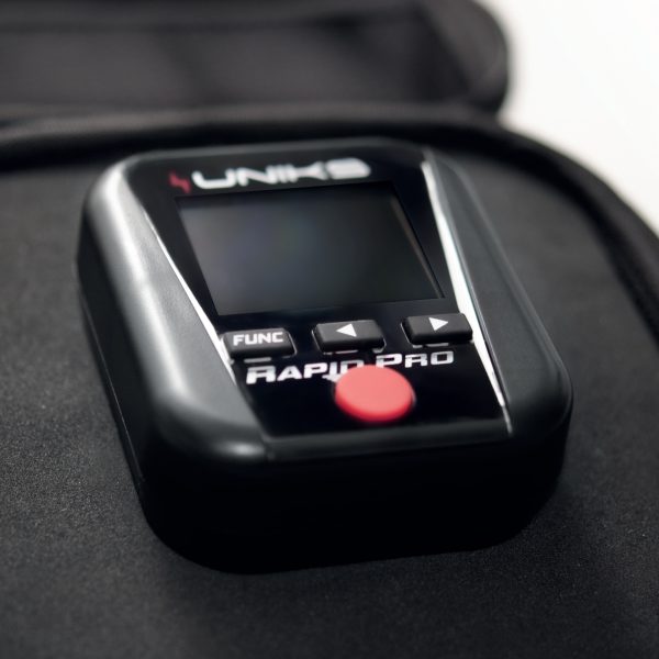 Metravi UNIKS Rapid PRO Multifunction Installation Tester Back View comes with a user manual and carrying case