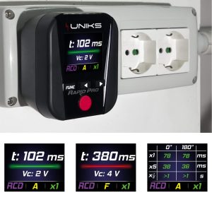 Metravi UNIKS Rapid PRO Multifunction Installation Tester does ELCB RCD Testing