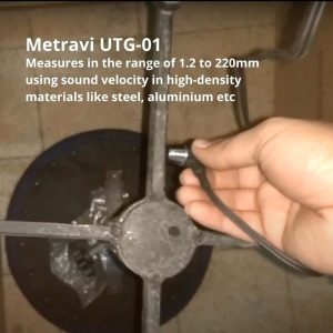 Metravi UTG-01 Ultrasonic Thickness Gauge comes in a hard carrying case with gel and probes