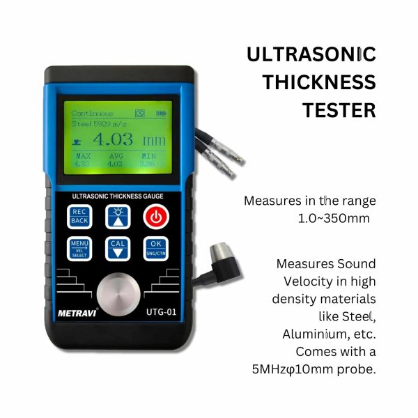 Metravi UTG-01 Ultrasonic Thickness Tester Measures in the range 1.0~350mm
