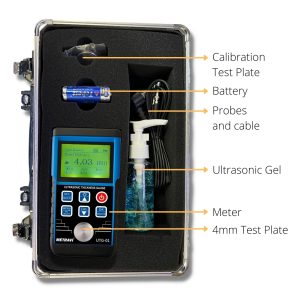 Metravi UTG-01 Ultrasonic Thickness Tester Product Kit and Accessories