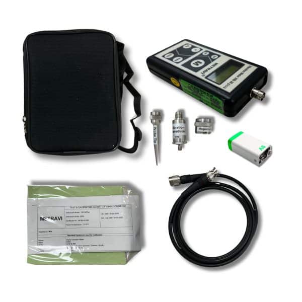Metravi VIB-30 Plus Vibration Meter product kit and accessories