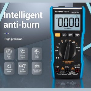 Metravi XB-33CF Digital TRMS Multimeter with intelligent anti-burn